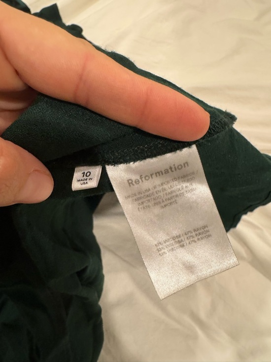 Reformation Emerald Green Frazier Dress 10 - Picture 8 of 8